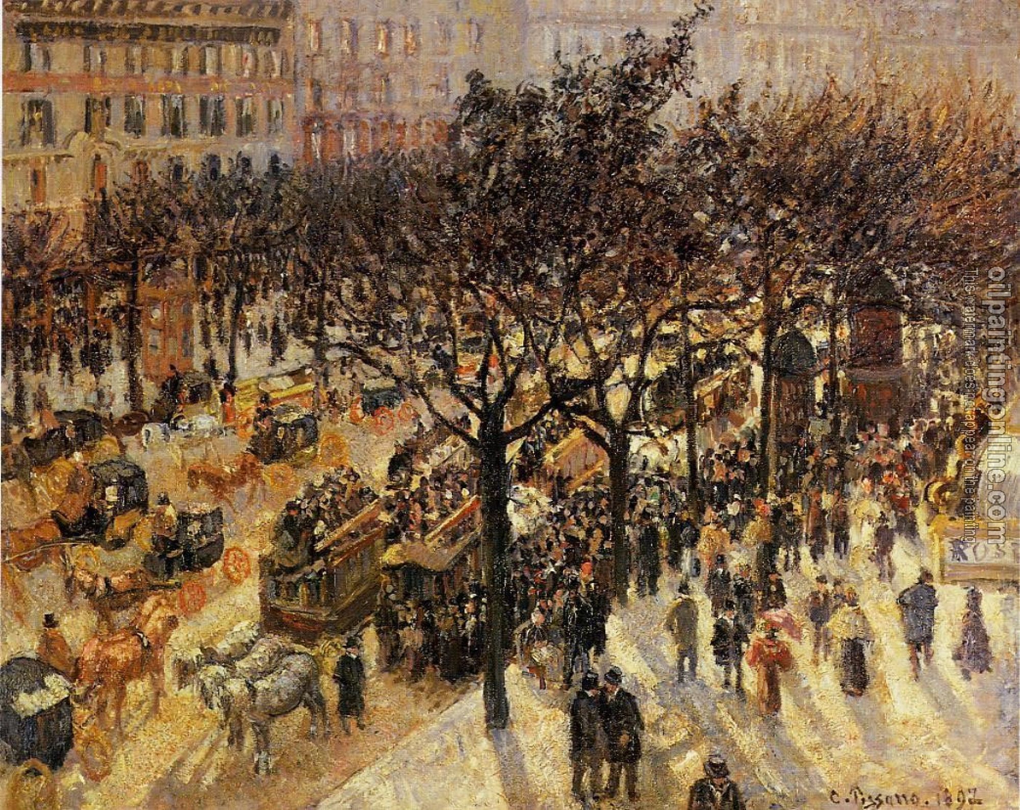 Pissarro, Camille - Boulevard des Italiens, Afternoon